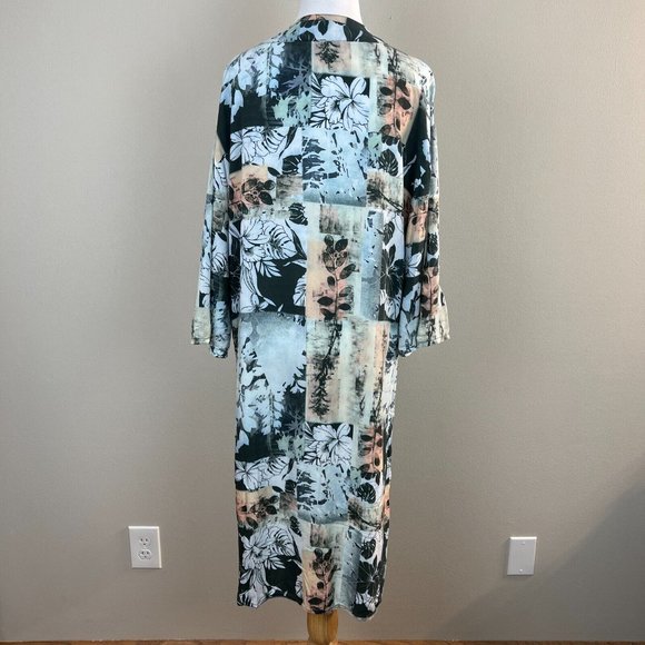 Tolani Kimono Duster Cardigan OS Grace Floral Tropical Multicolor Lightweight - Picture 6 of 10